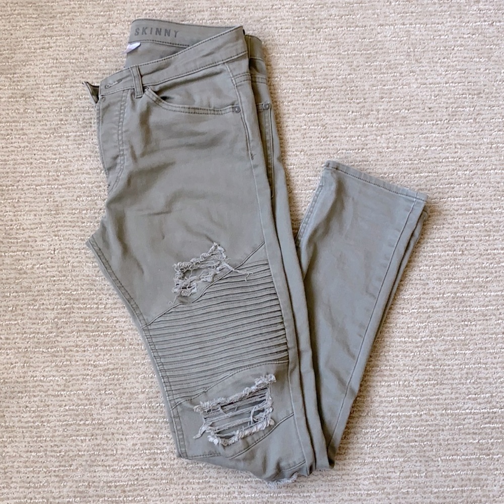 Biker Stacked Skinny Jeans